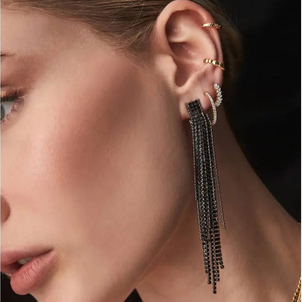 Jackie Mack Gunmetal earrings NWT